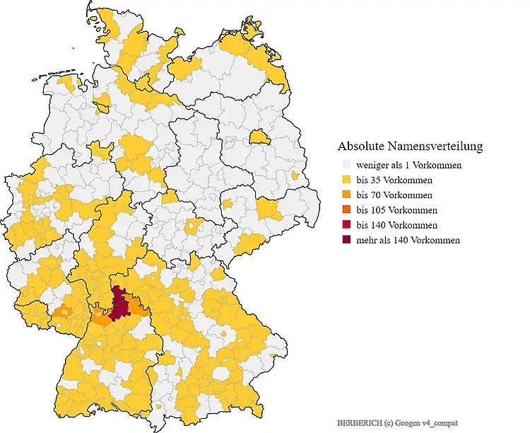 Nachname Berberich Verteilung