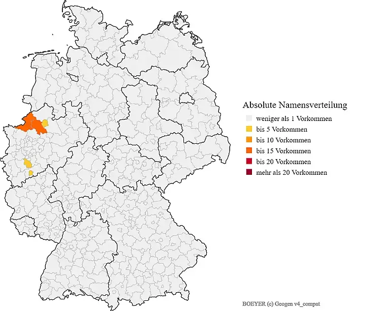 Verteilung Nachname Böyer in Deutschland