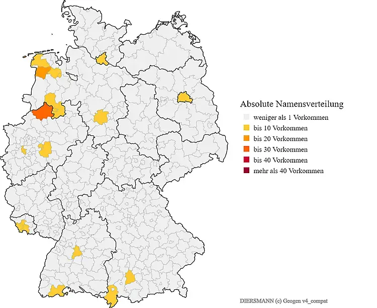 Verteilung Nachname Diersmann