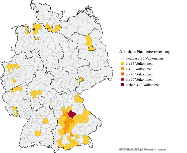 Rufname Großhauser Verteilung