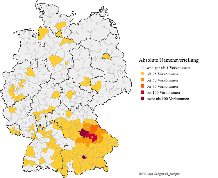 Rufname Hierl Verteilung Deutschland
