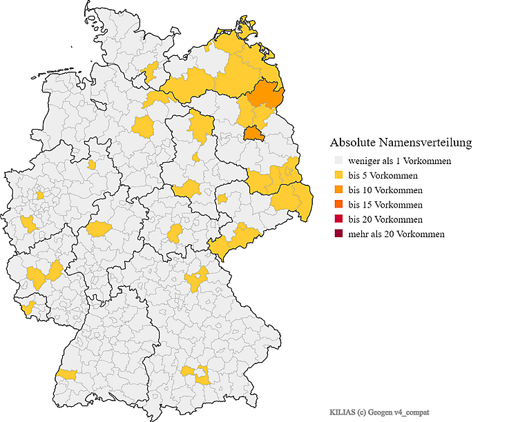 Verteilung Nachname Kilias in Deutschland