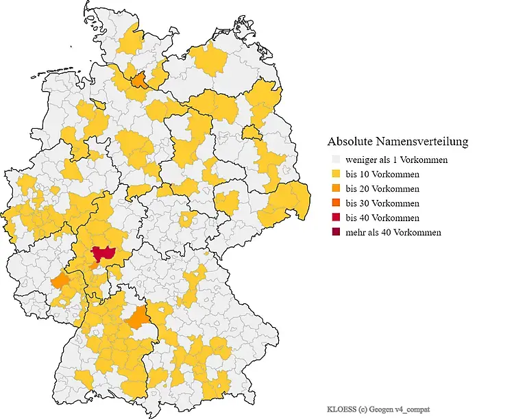 Nachname Klöß verteilung