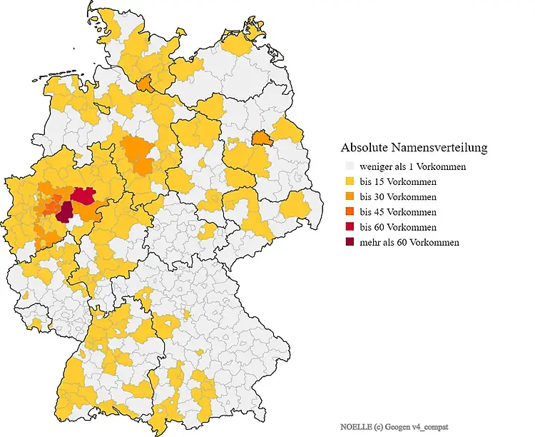 Nachname Nölle Verteilung