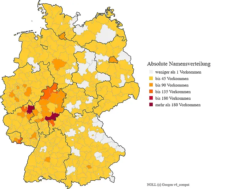 Nachname Noll Verteilung