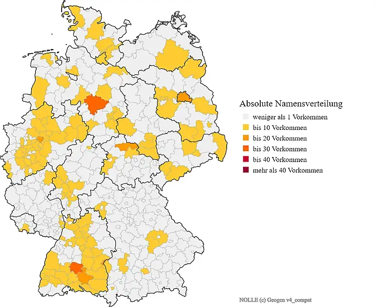 Nachname Nolle Verteilung