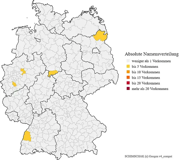 Verteilung Nachname Schimschak