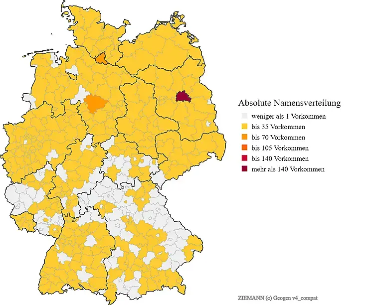 Nachname Ziemann Verteilung