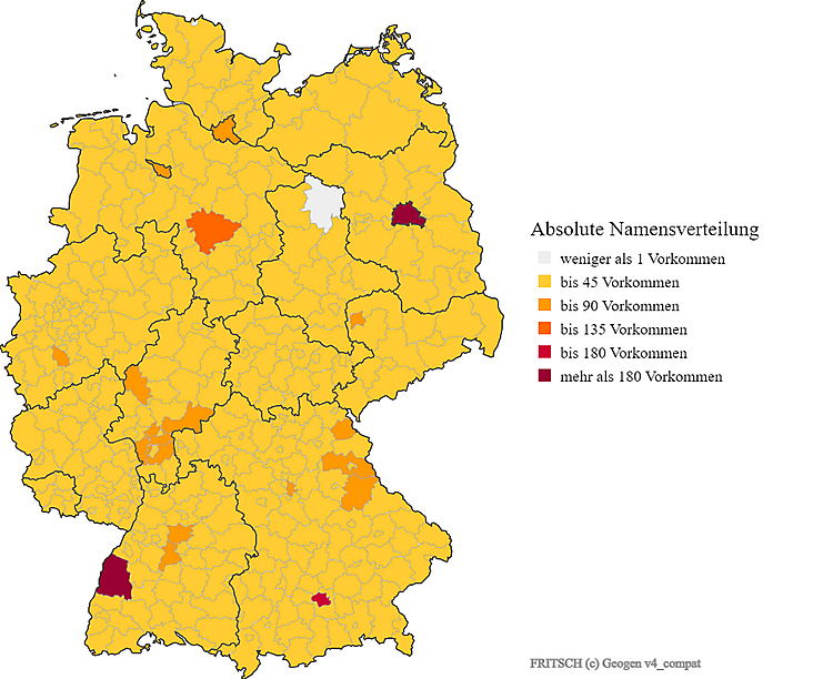Karte Fritsch Vorwerk in Deutschland