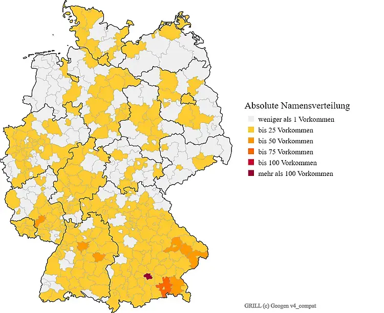 Nachname Grill Verteilung