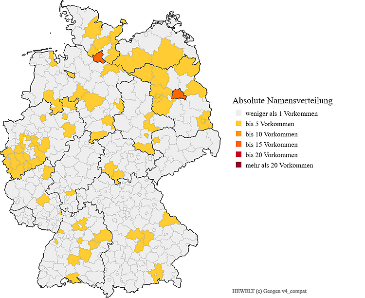 Nachname Hewelt Verteilung Deutschland