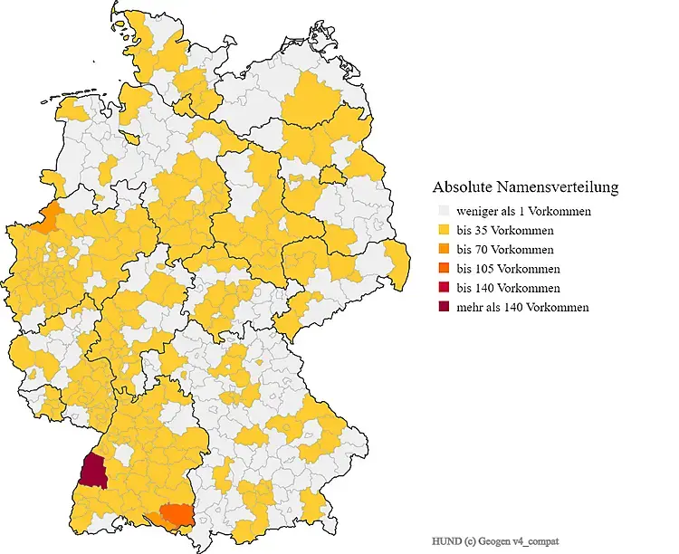 Nachname Hund Verteilung Deutschland