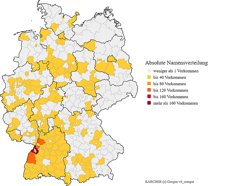 Karte Verteilung Karcher in Deutschland
