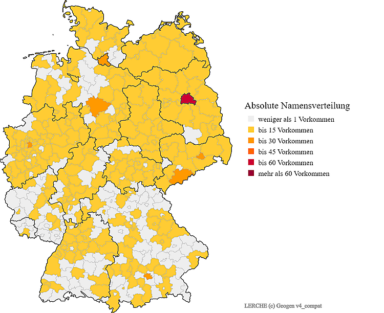 Nachname Lerche Karte Verteilung in Deutschland