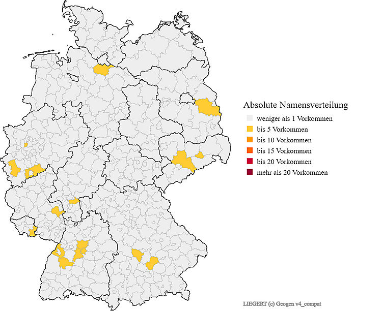 Verteilung Nachname Liegert in Deutschland