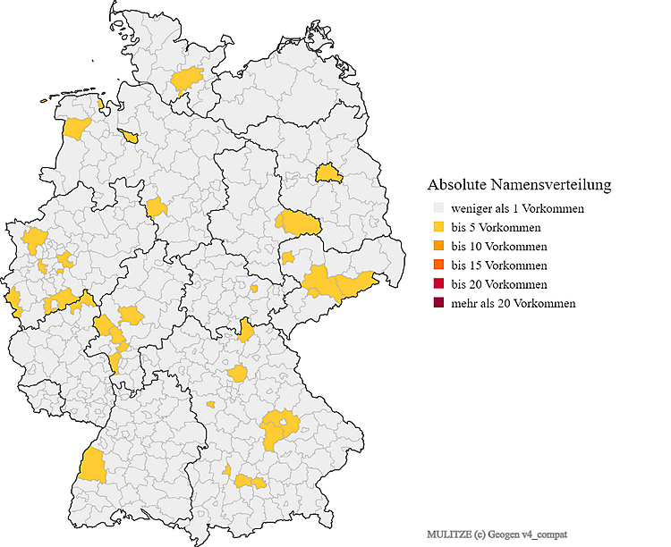Karte Verteilung Multize in Deutschland