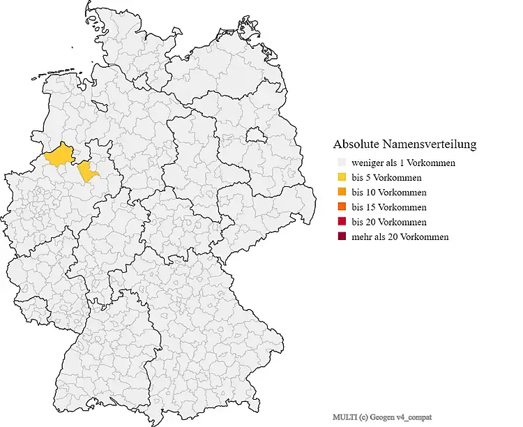 Nachname Multi Karte Verteilung in Deutschland