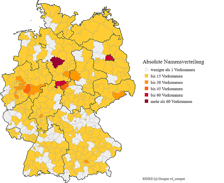Karte Verteilung Rinke in Deutschland