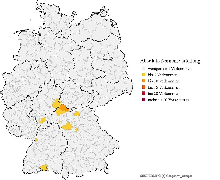 Nachname Seuberling Verteilung Deutschland