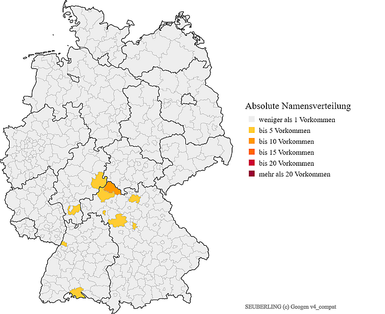 Nachname Seuberling Verteilung Deutschland