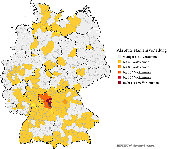 Verteilung Nachname Seubert in Deutschland